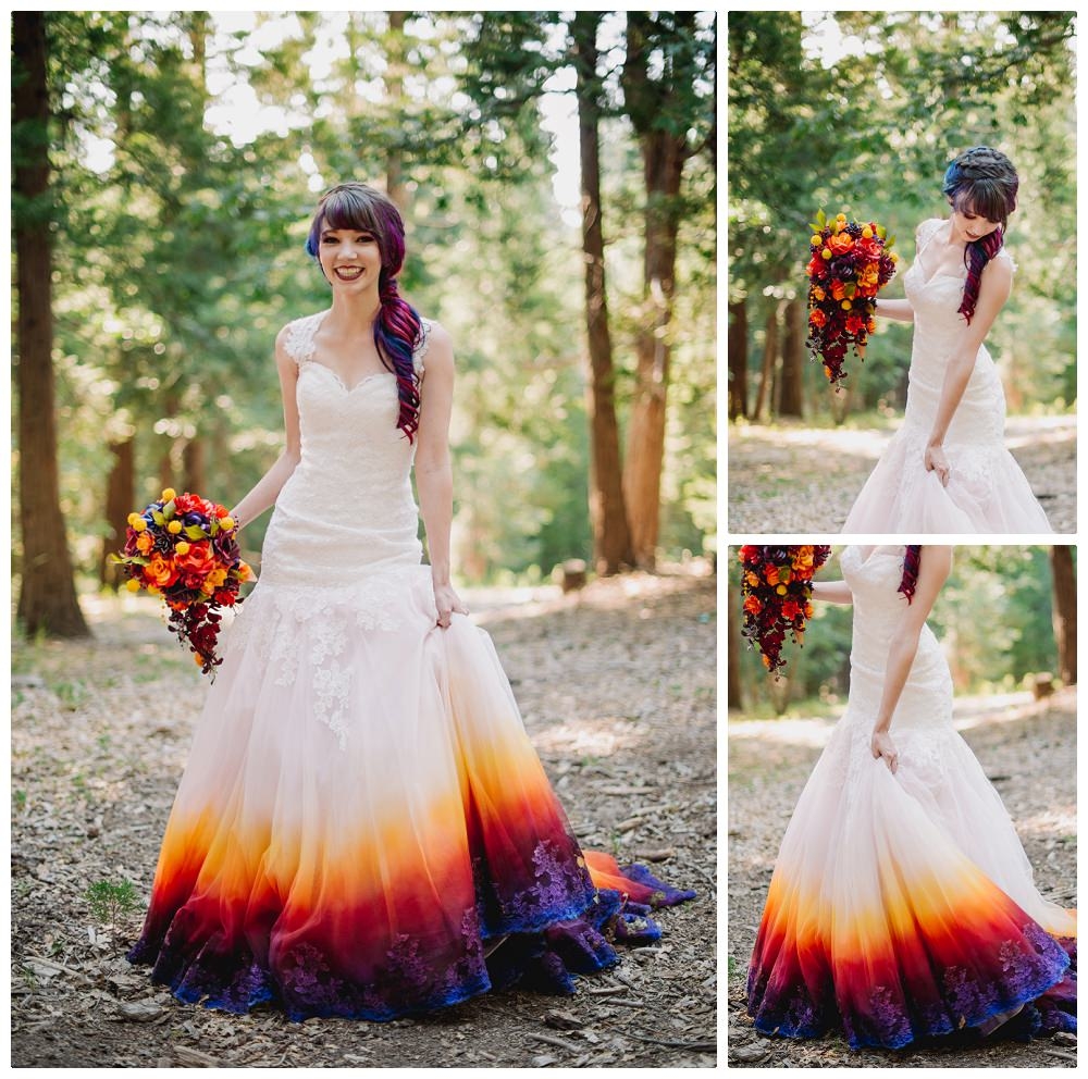 Airbrushed wedding dress