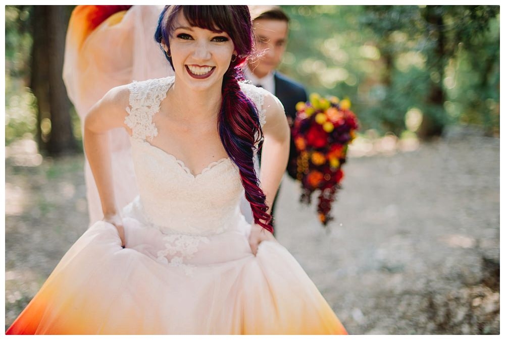 Airbrushed wedding dress